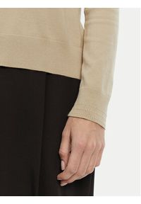 TOMMY HILFIGER - Tommy Hilfiger Sweter WW0WW40098 Beżowy Regular Fit. Kolor: beżowy. Materiał: syntetyk, bawełna #3