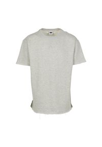 Urban Classics - Koszulka frotte Koszulka Urban Classic w jodełkę. Kolor: szary. Wzór: jodełka #1