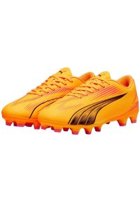 Buty piłkarskie Puma Ultra Play FG/AG Jr 107775 03 pomarańczowe. Zapięcie: sznurówki. Kolor: pomarańczowy. Materiał: syntetyk. Szerokość cholewki: normalna. Wzór: nadruk. Sport: piłka nożna #6