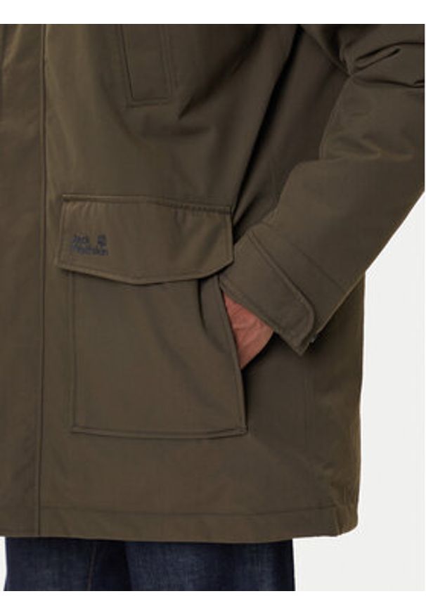 Jack Wolfskin Parka Canyon Shield A65119 Zielony Regular Fit. Kolor: zielony. Materiał: syntetyk