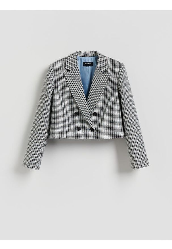 Reserved - LADIES` JACKET - wielobarwny. Materiał: bawełna, tkanina