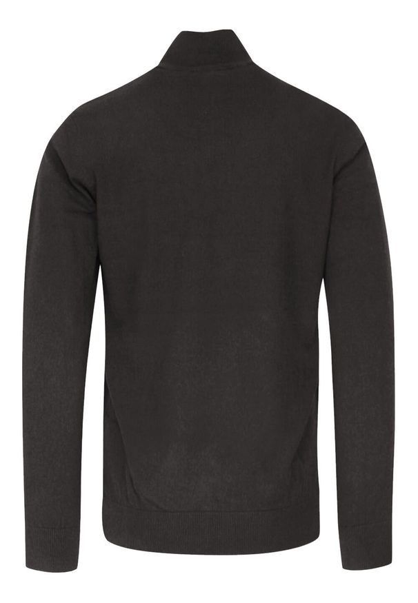 Brave Soul - Sweter Popielaty, Góra Zapinana na Zamek, z Wysoką Stójką, Męski -BRAVE SOUL. Typ kołnierza: kołnierzyk stójkowy. Kolor: szary. Materiał: bawełna. Sezon: zima, jesień. Styl: klasyczny