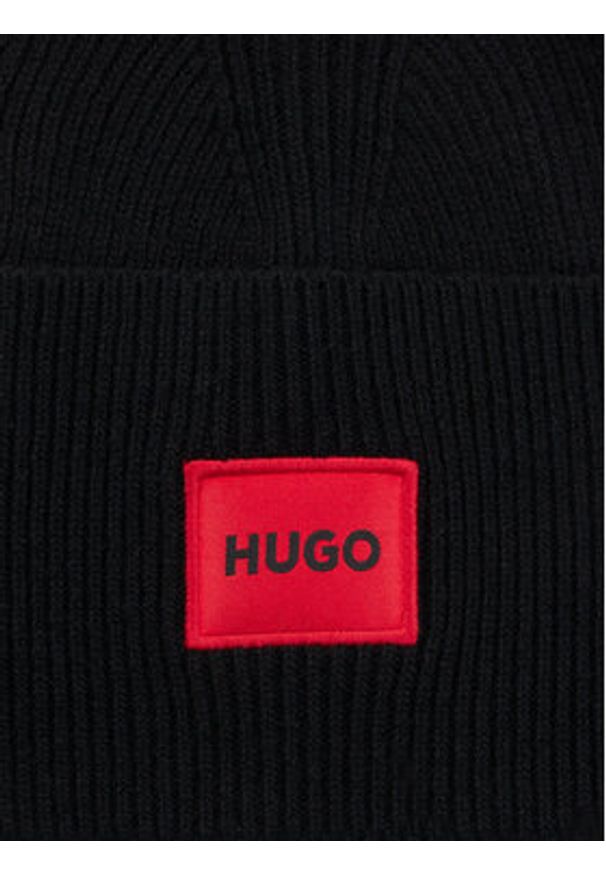 Hugo Czapka Xaff 50496011 Czarny. Kolor: czarny. Materiał: materiał, wełna