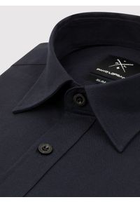 Pako Lorente - PAKO LORENTE – Granatowa gładka koszula męska. Okazja: na ślub cywilny, na wesele. Kolor: niebieski, czerwony. Materiał: elastan, bawełna. Wzór: gładki. Styl: elegancki #5