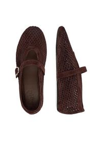Badura Baleriny EO-AISHA-LT516-207 Brązowy ciemny. Kolor: brązowy. Materiał: skóra, zamsz #7