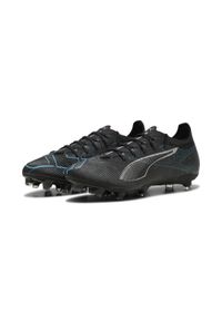 Puma - Buty piłkarskie ULTRA 5 PRO FG/AG PUMA Black Silver Bright Aqua Metallic Blue. Kolor: czarny, szary, niebieski, wielokolorowy. Sport: piłka nożna