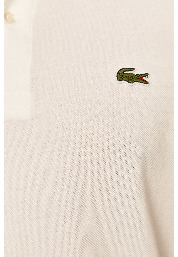 Lacoste - Polo. Okazja: na co dzień. Typ kołnierza: polo. Kolor: biały. Materiał: dzianina. Długość: krótkie. Styl: casual