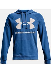 Bluza sportowa dla mężczyzn Under Armour Rival feelce big logo. Typ kołnierza: kaptur. Kolor: niebieski