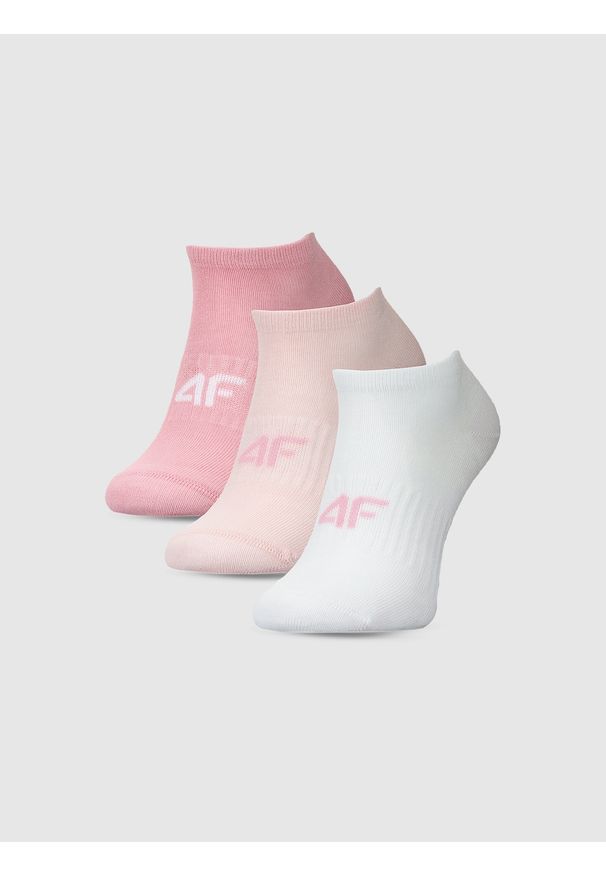 4f - 4F Skarpetki casual przed kostkę (3-pack) dziewczęce - multikolor 38-40. Kolor: wielokolorowy. Materiał: bawełna, włókno, materiał, poliamid