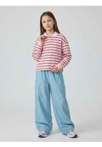 Sinsay - Jeansy wide leg w paski - wielobarwny. Wzór: paski #1