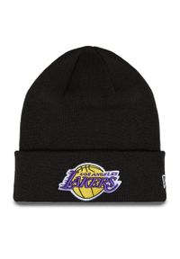 Czapka New Era New Era Essential Cuff Beanie Los Angeles Lakers Hat Black. Kolor: czarny. Materiał: syntetyk