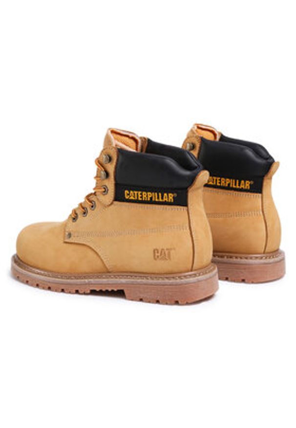 CAT Footwear Trapery Powerplant S3 Hro P724626 Żółty. Kolor: żółty. Materiał: nubuk, skóra
