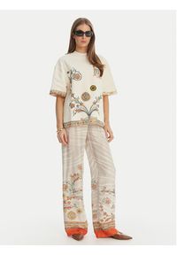 Just Cavalli Spodnie materiałowe 80PAA1P0 NS844 Kolorowy Regular Fit. Materiał: wiskoza. Wzór: kolorowy #4