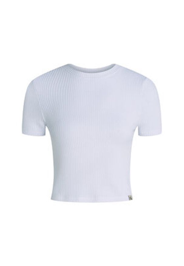 Calvin Klein Jeans T-Shirt J20J225239 Biały Slim Fit. Kolor: biały. Materiał: bawełna