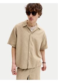 Jack & Jones Koszula Montauk 12293555 Beżowy Relaxed Fit. Kolor: beżowy. Materiał: bawełna #3