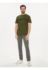 BOSS - Boss T-Shirt Thinking 1 50481923 Zielony Regular Fit. Kolor: zielony. Materiał: bawełna #5