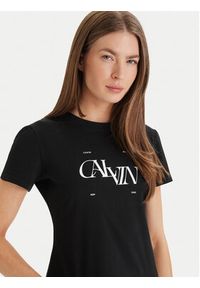 Calvin Klein Jeans T-Shirt Seasonal LV047F808G Czarny Slim Fit. Kolor: czarny. Materiał: bawełna #2