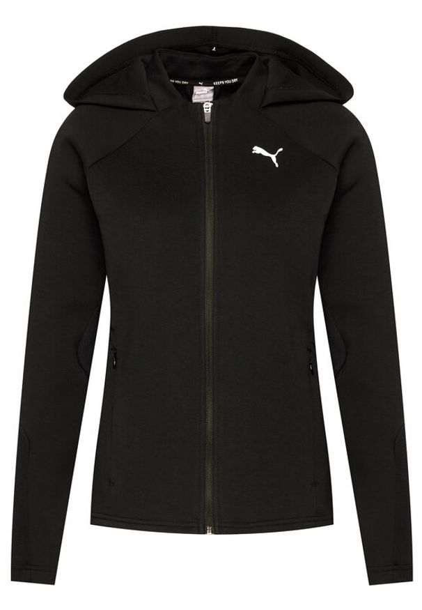 Puma Bluza Evostripe Full-Zip Hoodie 583532 Czarny Regular Fit. Kolor: czarny. Materiał: bawełna