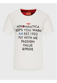 Aeronautica Militare T-Shirt 222TS2037DJ496 Beżowy Regular Fit. Kolor: beżowy. Materiał: bawełna #4