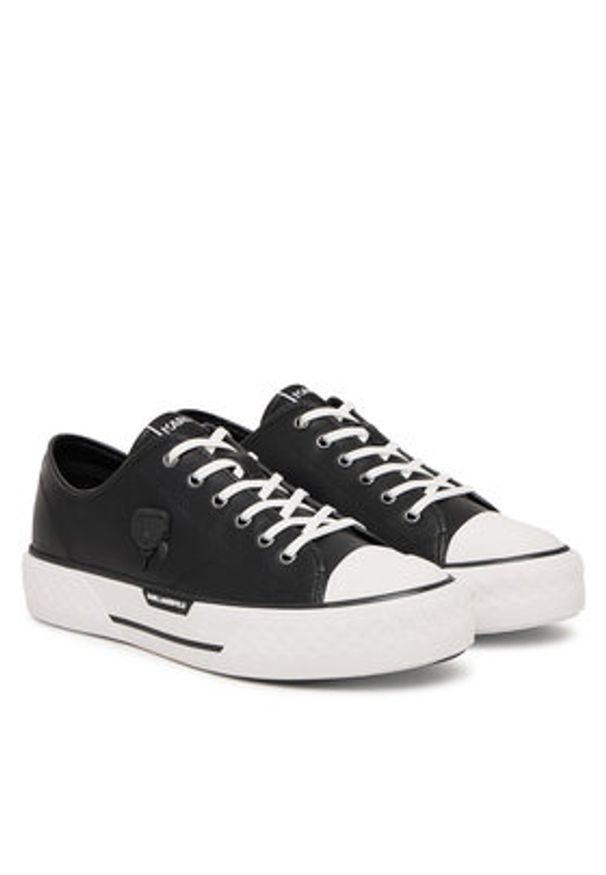 Karl Lagerfeld - KARL LAGERFELD Trampki Kampus Max III KL50470N Czarny. Kolor: czarny. Materiał: skóra