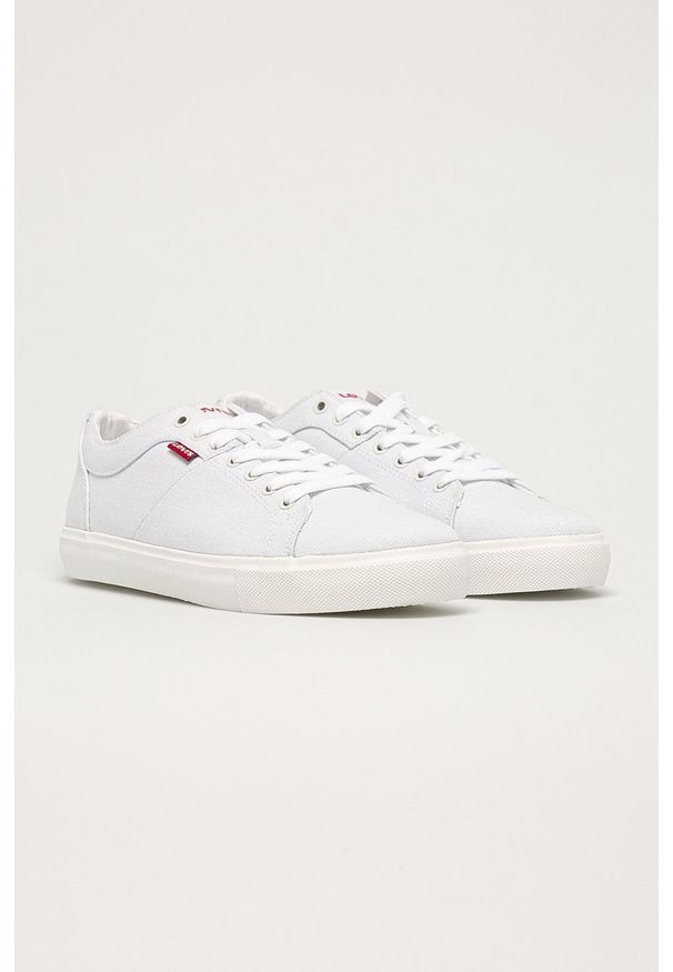 Levi's® - Levi's - Tenisówki. Okazja: na spotkanie biznesowe. Nosek buta: okrągły. Zapięcie: sznurówki. Kolor: biały. Materiał: guma. Styl: biznesowy