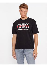 Guess T-Shirt M3BI85 K9RM1 Czarny Regular Fit. Kolor: czarny. Materiał: bawełna