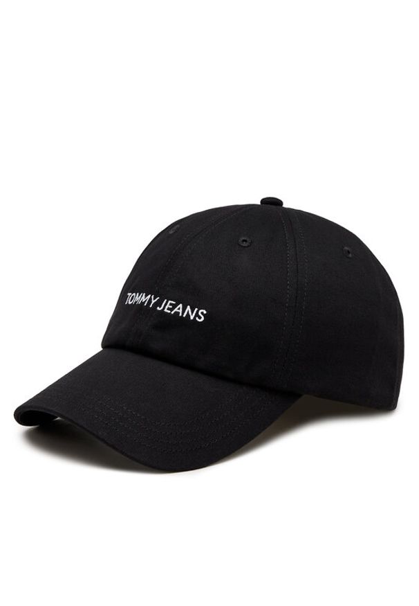 Tommy Jeans Czapka z daszkiem Linear Logo AW0AW15845 Czarny. Kolor: czarny. Materiał: bawełna