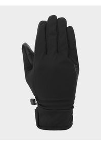 4f - Rękawiczki TouchScreen unisex. Kolor: czarny. Materiał: futro #1