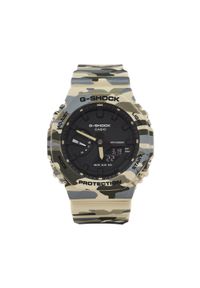G-Shock Zegarek GA-2100CM-5AER Beżowy. Kolor: beżowy. Materiał: syntetyk #1