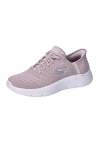 skechers - Buty sportowe Sneakersy damskie, Slip-Ins: GO WALK Flex - Grand Entry. Kolor: fioletowy, biały, wielokolorowy. Sport: turystyka piesza