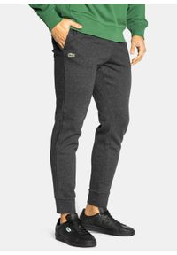 Spodnie męskie dresowe Szare Lacoste Regular Fit XH9507.EL6. Kolor: szary. Materiał: dresówka