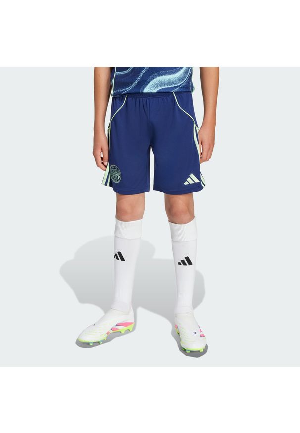 Adidas - Szorty Ajax Amsterdam 25/26 Away Kids. Kolor: niebieski. Sport: piłka nożna