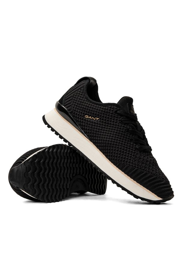 GANT - Sneakersy damskie czarne Gant Bevinda. Kolor: czarny. Materiał: materiał