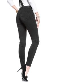 Lee - DAMSKIE OGRODNICZKI LEE SKINNY BIB CHARCOAL BLACK L39ELCLP