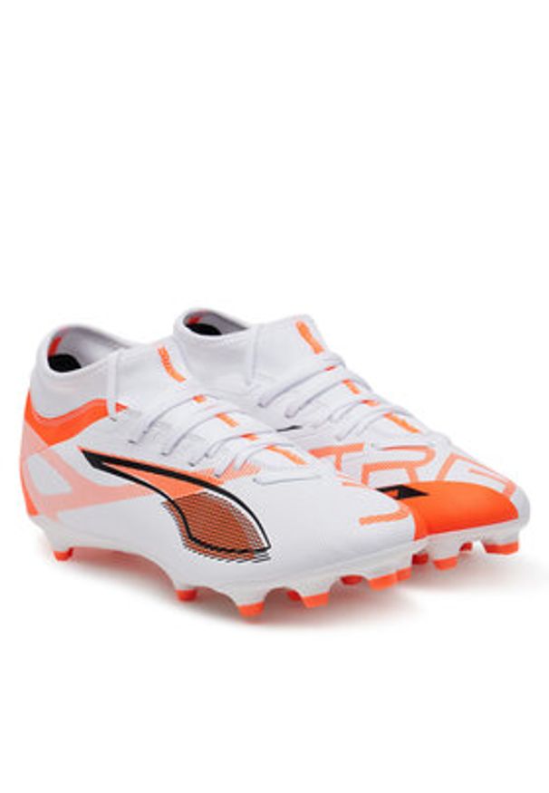 Puma Buty do piłki nożnej Ultra 5 Play+ Fg/Ag 108168 01 Biały. Kolor: biały. Materiał: skóra