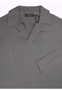 Bawełniany sweter Brave Soul z Oryginalnym Kołnierzykiem i Dekoltem - Brązowo Popielaty (Taupe). Kolor: brązowy, wielokolorowy, szary. Materiał: bawełna #3