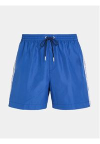 Calvin Klein Swimwear Szorty kąpielowe KM0KM00810 Niebieski Regular Fit. Kolor: niebieski. Materiał: syntetyk