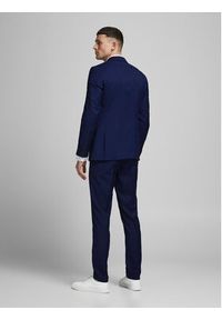 Jack & Jones Garnitur Franco 12181339 Granatowy Super Slim Fit. Kolor: niebieski. Materiał: syntetyk #4