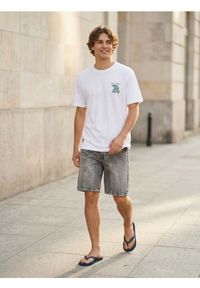 Sinsay - Szorty jeansowe z efektem sprania - szary. Kolor: szary #1