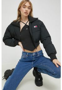 Tommy Jeans kurtka damska kolor czarny zimowa. Kolor: czarny. Materiał: puch, poliamid. Sezon: zima #2