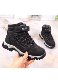 Trapery buty ocieplane owczą wełną eVento Jr EVE390 czarne. Zapięcie: rzepy. Kolor: czarny. Materiał: wełna. Szerokość cholewki: normalna. Sezon: zima #4