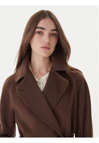 Weekend Max Mara Płaszcz wełniany Resina 2525016102 Brązowy Regular Fit. Kolor: brązowy. Materiał: wełna #5