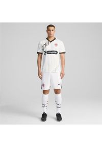 Puma - Męska koszulka wyjazdowa FC St. Pauli 24/25 PUMA White Espresso Brown. Kolor: brązowy, wielokolorowy, biały