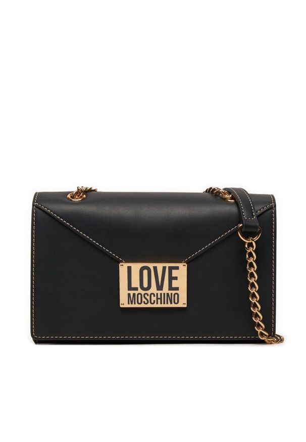 Love Moschino - LOVE MOSCHINO Torebka JC4073PP1LLG100A Czarny. Kolor: czarny. Materiał: skórzane