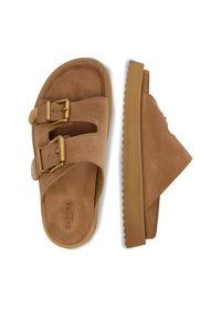 Badura Klapki CYCLAMEN-80033-25 Beżowy. Kolor: beżowy. Materiał: skóra, zamsz #8