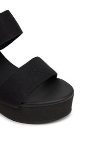 Calvin Klein Jeans Sandały Wedge Sandal Webbing In YW0YW01790 Czarny. Kolor: czarny. Materiał: materiał #3