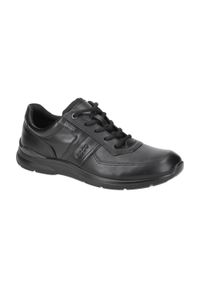 ecco - Buty do chodzenia męskie Ecco Irving. Zapięcie: sznurówki. Kolor: czarny. Materiał: syntetyk, materiał. Szerokość cholewki: normalna. Sport: turystyka piesza