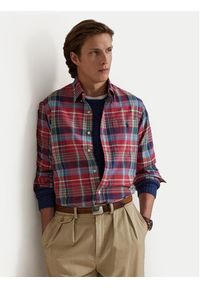 Polo Ralph Lauren Koszula 710P00629002 Czerwony Custom Fit. Typ kołnierza: polo. Kolor: czerwony. Materiał: bawełna #5