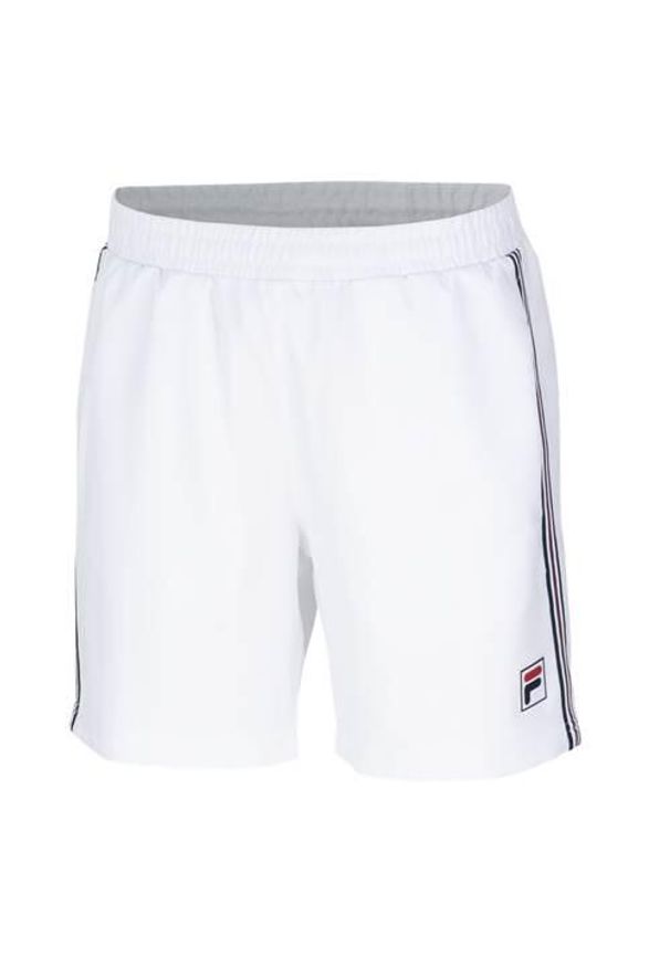 Spodnie treningowe męskie Fila Short Riley. Kolor: biały, wielokolorowy. Materiał: materiał, syntetyk. Długość: krótkie