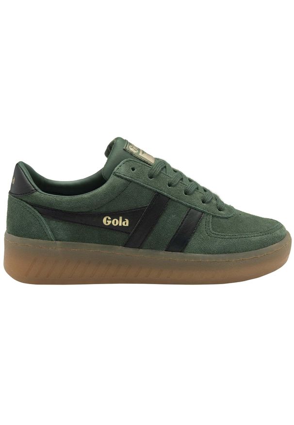 Sneakersy damscy Gola Grandslam Suede Trainer. Kolor: wielokolorowy, czarny, zielony. Materiał: zamsz